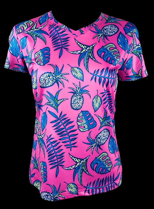 CASTAWAY Women's Tropical Punch Short Sleeve Performance shirt