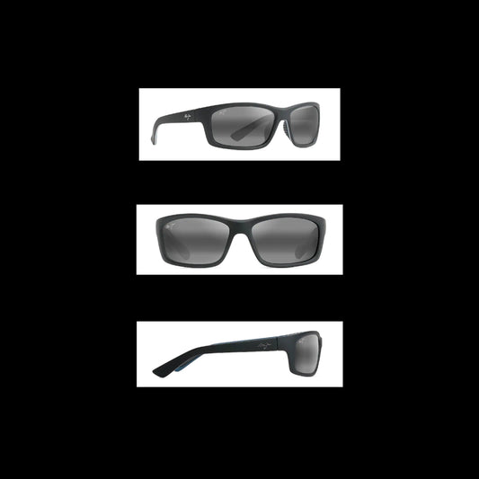 Maui Jim KANAIO COAST Polarized Wrap Sunglasses Matte Soft Black
