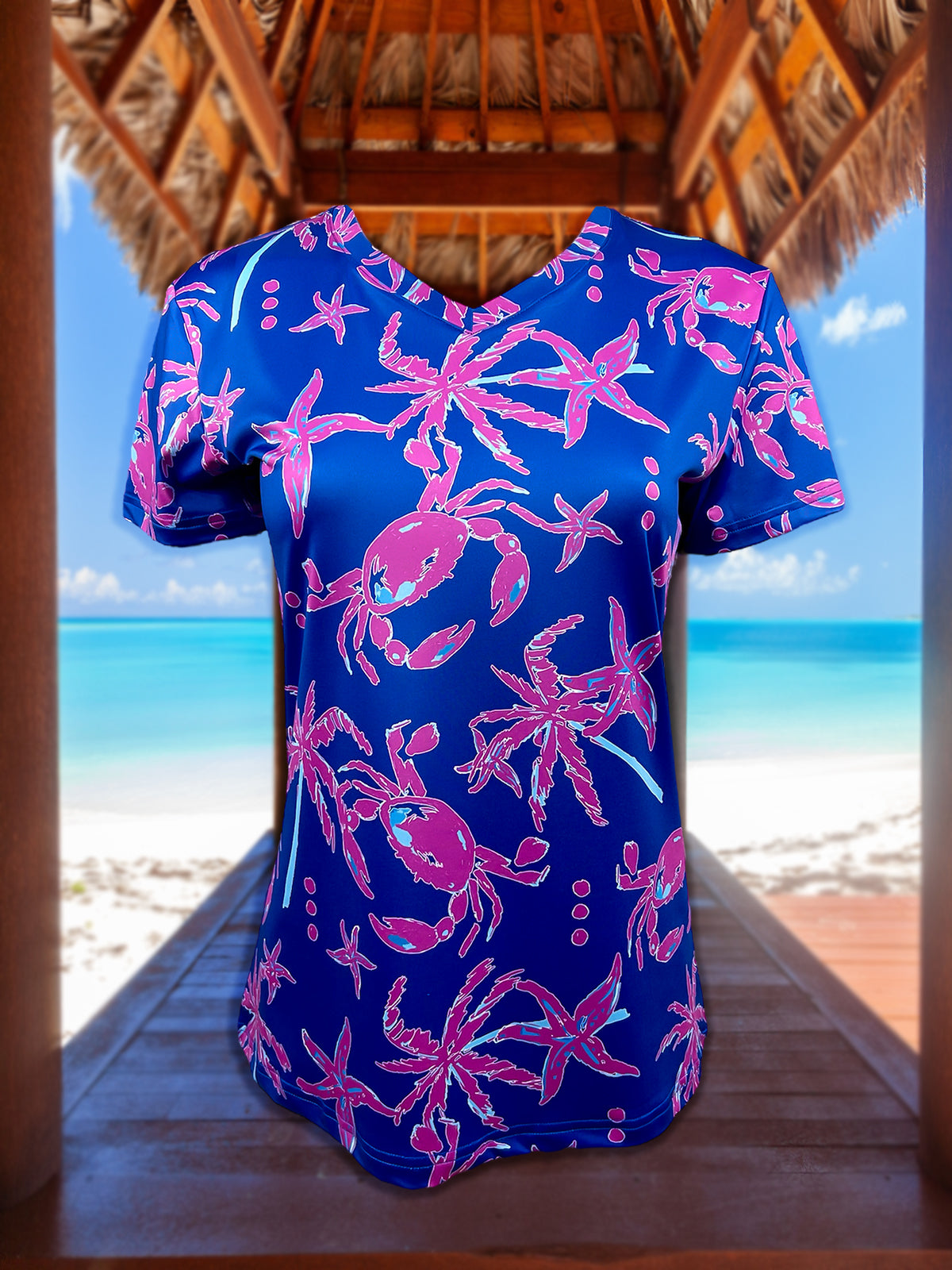 CASTAWAY Women's Crab Island Short Sleeve Performance shirt